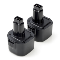 Aanbieding: 2x DeWalt DE9036 / 9.6V XR accu's (9.6 V, 1.5 Ah, 123accu huismerk)  ADE01181