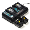 Startset: 2x Makita BL1830B / 18V LXT accu + duolader (18 V, 3.0 Ah, 123accu huismerk)