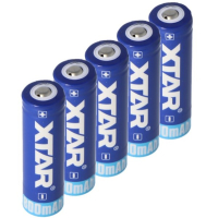 XTAR 5 stuks XTAR 14500 oplaadbare lithium batterijen (3.7 V, 2A, 800 mAh)  AXT00039
